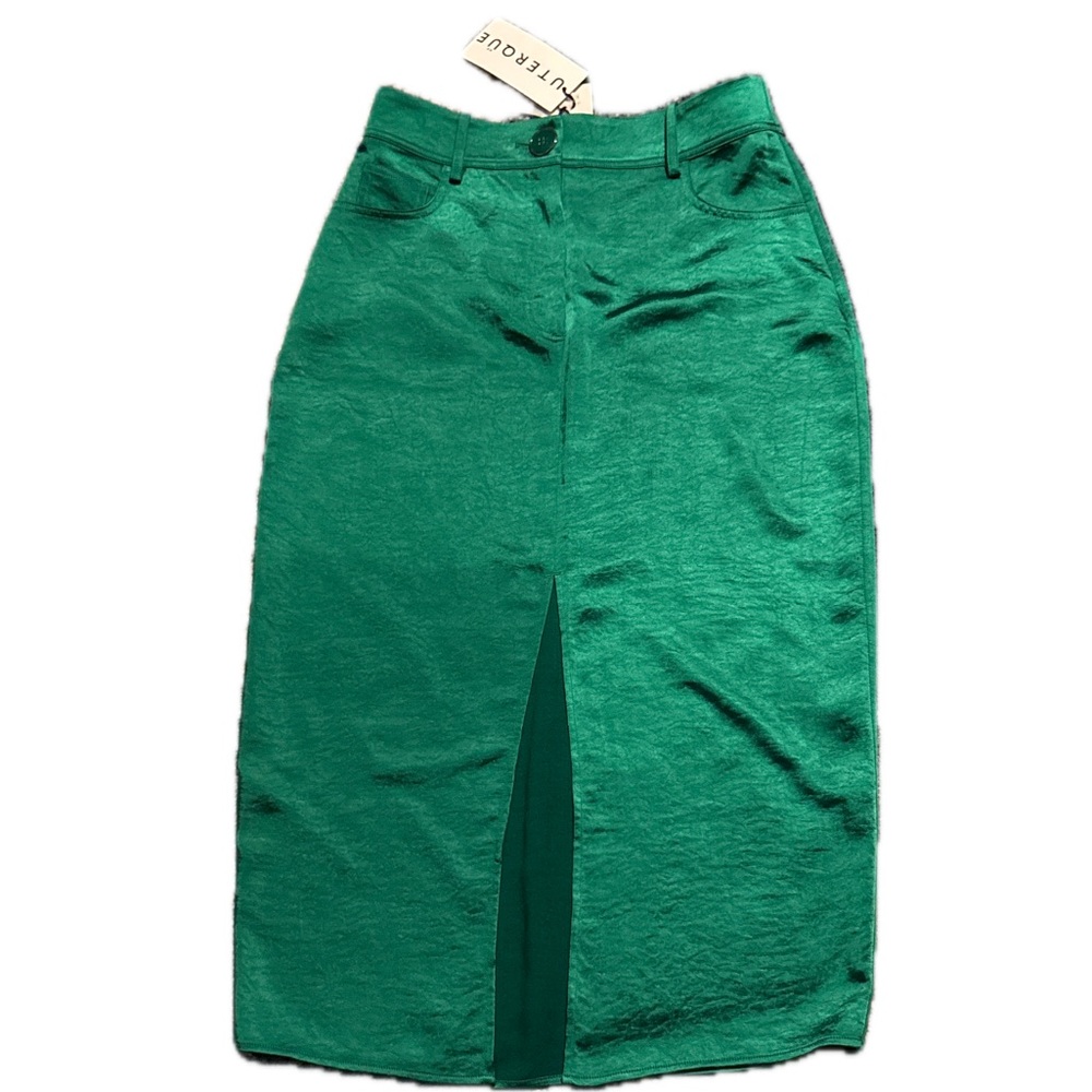 NWT UTERQUE Green Women's Skirt Size Medium